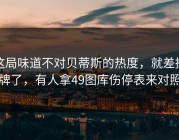 这局味道不对贝蒂斯的热度，就差摊牌了，有人拿49图库伤停表来对照