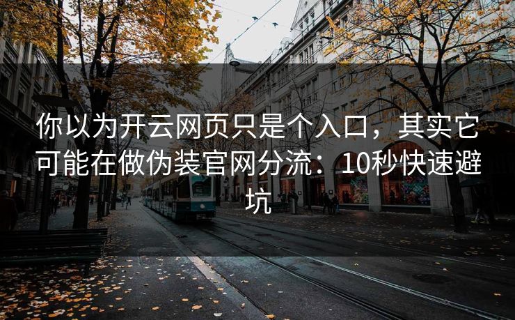 你以为开云网页只是个入口,其实它可能在做伪装官网分流:10秒快速避坑 你以为开云网页只是个入口,其实它可能在做伪装官网分流:10秒快速避坑