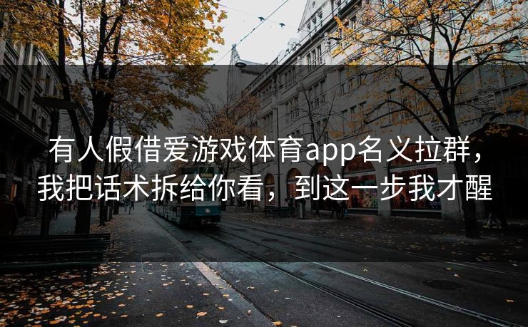 有人假借爱游戏体育app名义拉群，我把话术拆给你看，到这一步我才醒